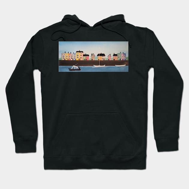 Harbourside Houses Hoodie by FrancesArt